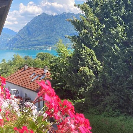 Ferienwohnung Mit Seeblick, Unterach Am Attersse Unterach am Attersee Exteriör bild
