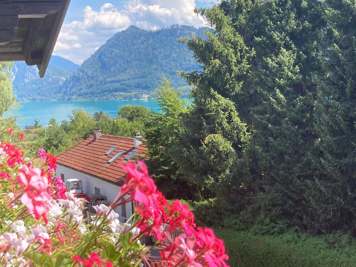 Ferienwohnung Mit Seeblick, Unterach Am Attersse Unterach am Attersee Exteriör bild